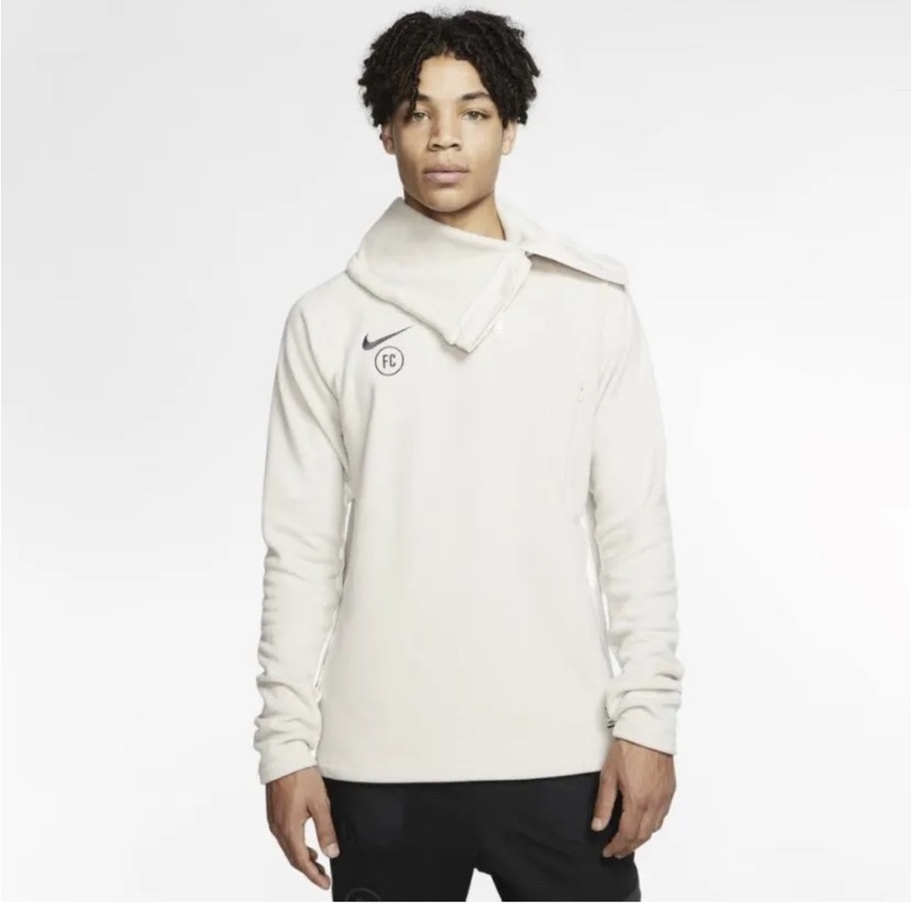 Nike F.C. Soccer Drill Top Fleece Pullover Men’s XL Cream
